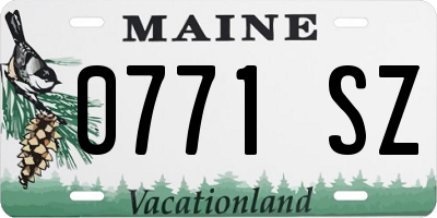 ME license plate 0771SZ