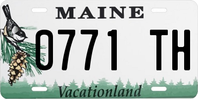 ME license plate 0771TH