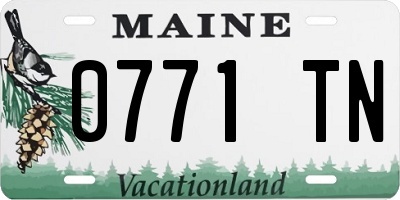 ME license plate 0771TN