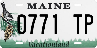 ME license plate 0771TP