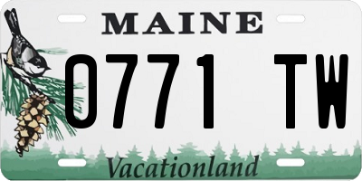 ME license plate 0771TW