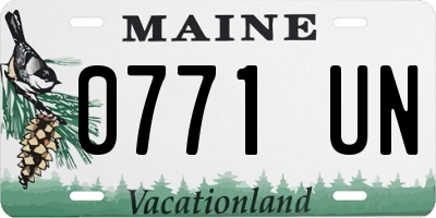 ME license plate 0771UN