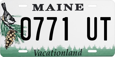 ME license plate 0771UT