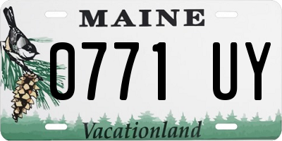ME license plate 0771UY
