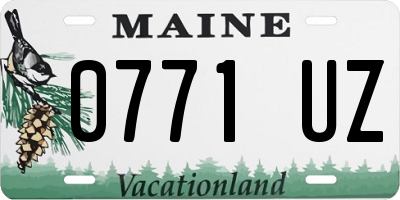 ME license plate 0771UZ