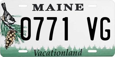 ME license plate 0771VG