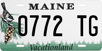 ME license plate 0772TG