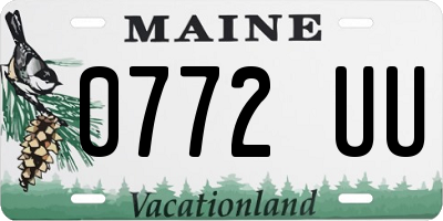 ME license plate 0772UU