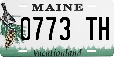 ME license plate 0773TH