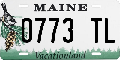 ME license plate 0773TL