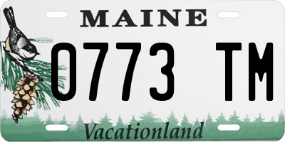 ME license plate 0773TM