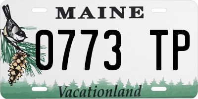 ME license plate 0773TP