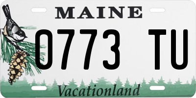ME license plate 0773TU