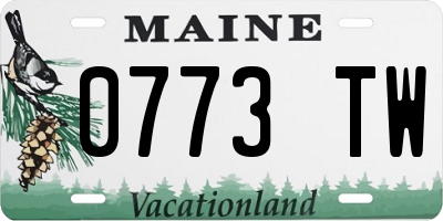 ME license plate 0773TW