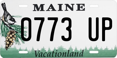 ME license plate 0773UP