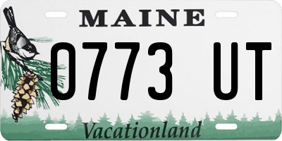 ME license plate 0773UT