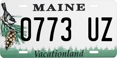 ME license plate 0773UZ