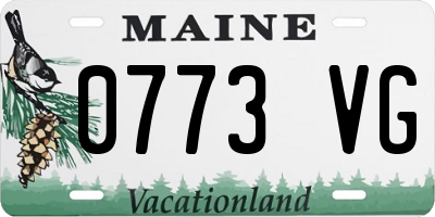 ME license plate 0773VG