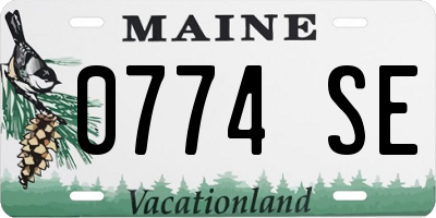 ME license plate 0774SE
