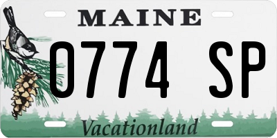 ME license plate 0774SP