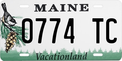 ME license plate 0774TC