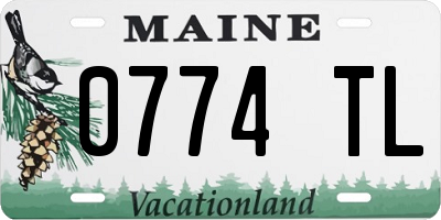 ME license plate 0774TL