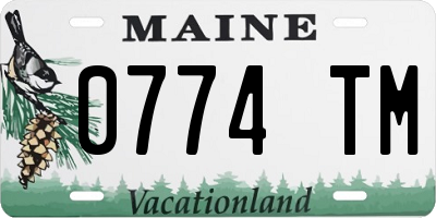 ME license plate 0774TM