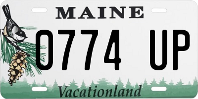 ME license plate 0774UP