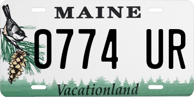 ME license plate 0774UR