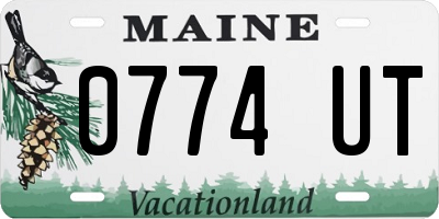 ME license plate 0774UT