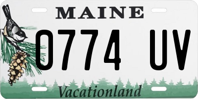 ME license plate 0774UV