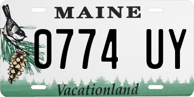 ME license plate 0774UY