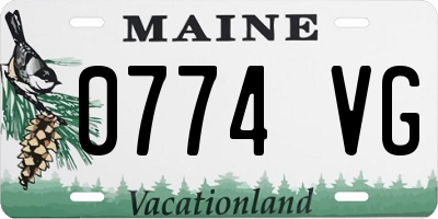 ME license plate 0774VG