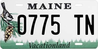 ME license plate 0775TN