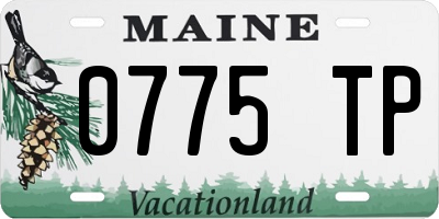 ME license plate 0775TP