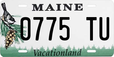 ME license plate 0775TU