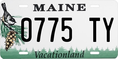 ME license plate 0775TY