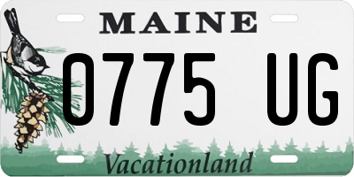 ME license plate 0775UG