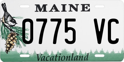 ME license plate 0775VC