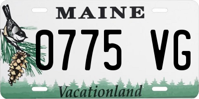 ME license plate 0775VG