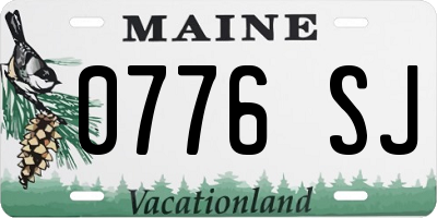 ME license plate 0776SJ