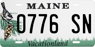 ME license plate 0776SN