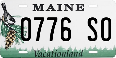 ME license plate 0776SO