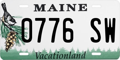 ME license plate 0776SW