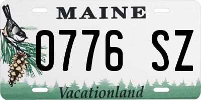 ME license plate 0776SZ