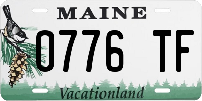 ME license plate 0776TF