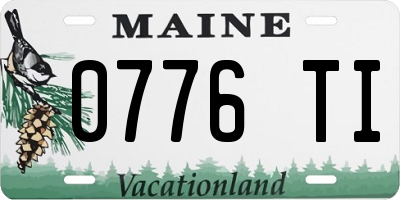 ME license plate 0776TI