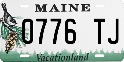 ME license plate 0776TJ
