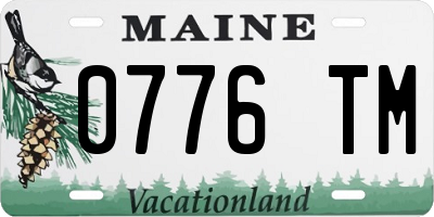ME license plate 0776TM