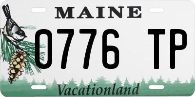 ME license plate 0776TP